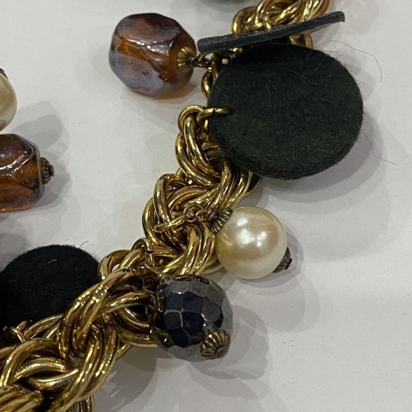 REBECCA MOSES For WILD ABOUT CASHMERE Rare Heavy Glass Necklace - Picture 11 of 12